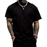 Men's T-shirt High Quality 100% Cotton Round Neck Short Sleeve Classic Black White Pure Color Tees Spring Summer Casual Cool Top
