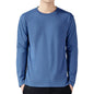 T Shirt For Men Cotton Long Sleeve T-shirts Solid Color Men's Clothing Full Length Sleeve For Spring And Autumn Undershirts