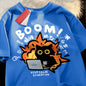 T shirts Good Mental State Pure Cotton Short Sleeved t-shirt For Men Women Summer Tee Clothes Loose Casual Cartoon Oversized Top