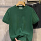 Short-sleeved T-shirt for Men Striped Crochet Knitwear Retro Solid Luxury T-Shirts Slim Stylish Spring Summer Cool Casual Shirt