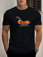 T Shirts For Men Ant 100% Cotton Graphic Printing Summer Round Neck T-Shirt Casual Breathable Street Style Daily Top