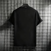 Men's T-shirt High Quality 100% Cotton Round Neck Short Sleeve Classic Black White Pure Color Tees Spring Summer Casual Cool Top