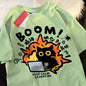 T shirts Good Mental State Pure Cotton Short Sleeved t-shirt For Men Women Summer Tee Clothes Loose Casual Cartoon Oversized Top