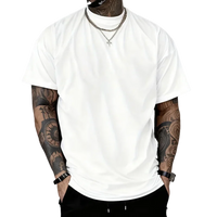 Men's T-shirt High Quality 100% Cotton Round Neck Short Sleeve Classic Black White Pure Color Tees Spring Summer Casual Cool Top